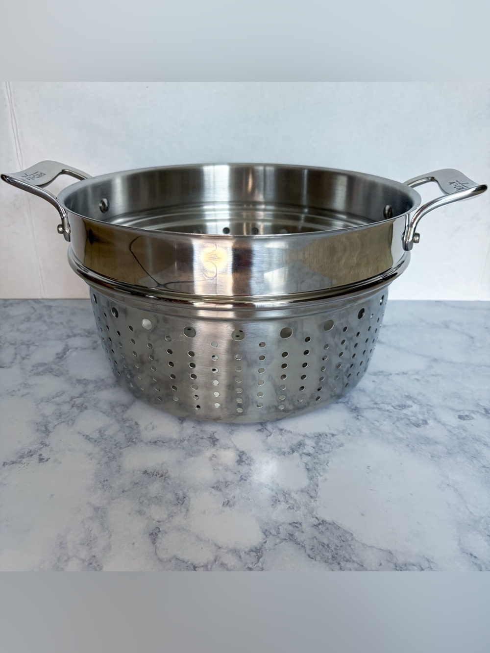 All-Clad Stainless Steel 7 qt. Strainer/Steamer Insert